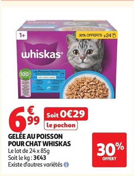 Whiskas Gelée au poisson pour chat