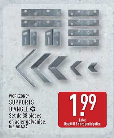 WORKZONE SUPPORTS D'ANGLE