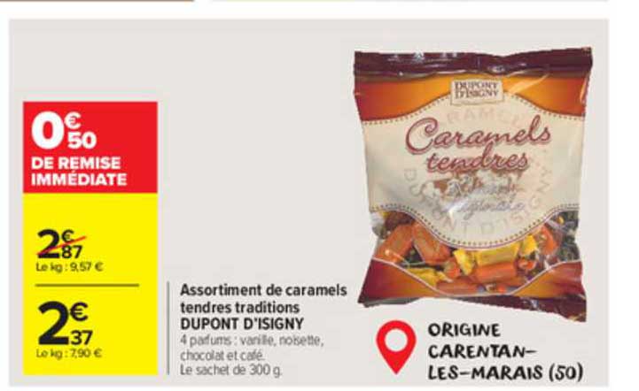 assortiment de caramels tendres traditions dupont d'isigny