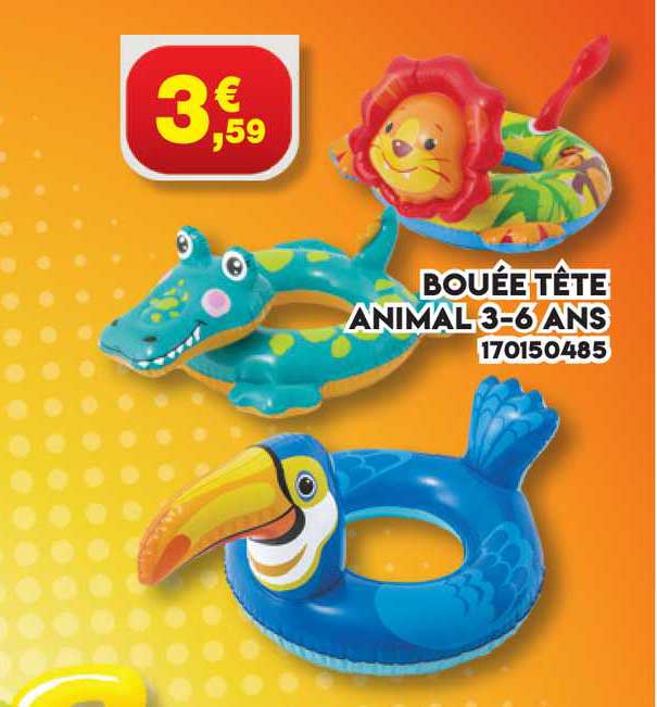 Bouée Tête Animal 3-6 Ans