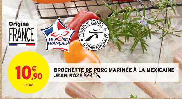 brochette de porc marinée à la mexicaine jean rozé
