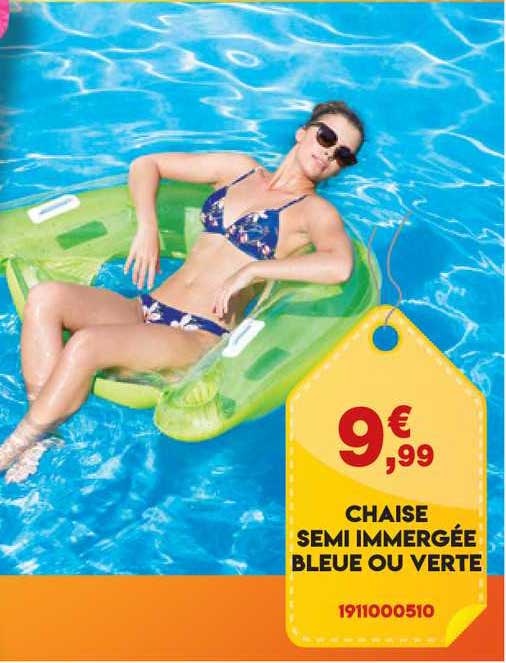 chaise semi immergée bleue ou verte