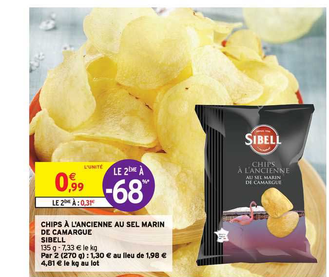 chips à l'ancienne au sel marin de camargue sibell