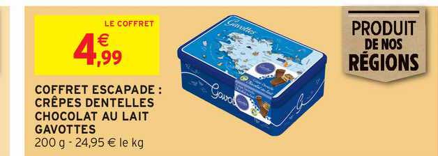 coffret escapade : crêpes dentelles chocolat au lait gavottes