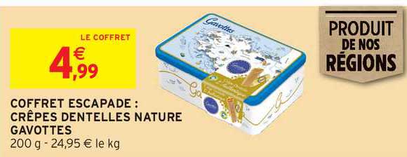 coffret escapade : crêpes dentelles nature gavottes