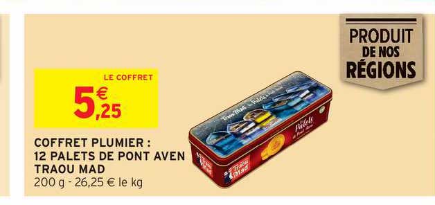 coffret plumier : 12 palets de pont aven traou mad
