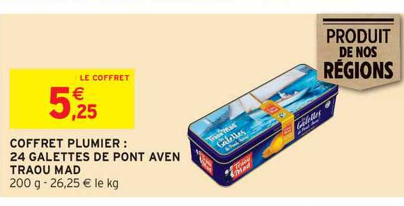 coffret plumier : 24 galettes de pont aven traou mad