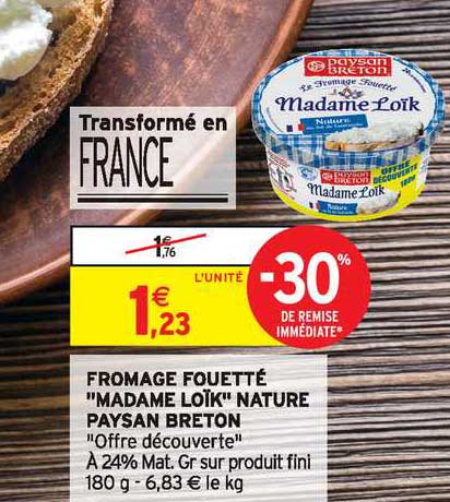 fromage fouetté "madame loïk" nature paysan breton