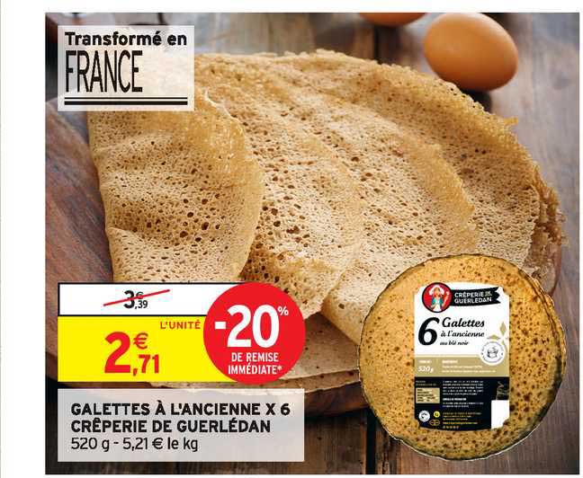 galettes à l'ancienne x6 crêperie de guerlédan