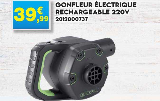 gonfleur électrique rechargeable 220v quickfill