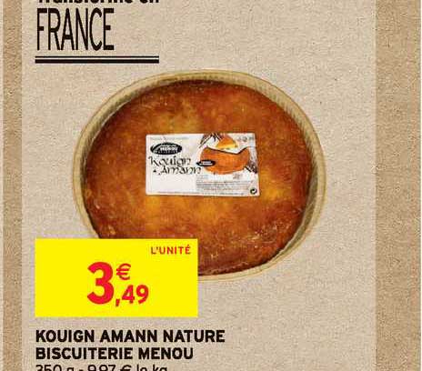 kouign amann nature biscuiterie menou