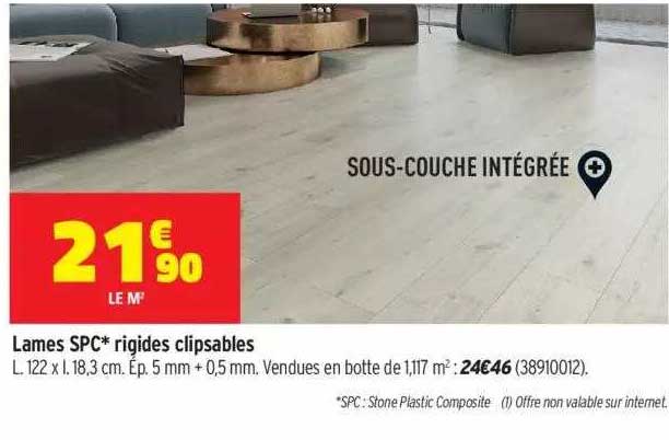 lames spc rigides clipsables