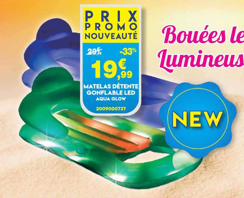 Matelas Détente Gonflable Led Aqua Glow