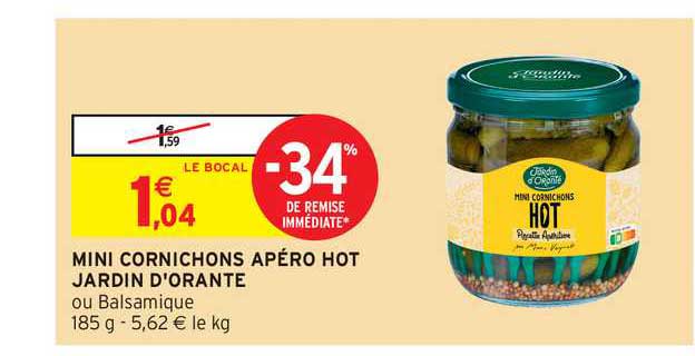 mini cornichons apéro hot jardin d'orante