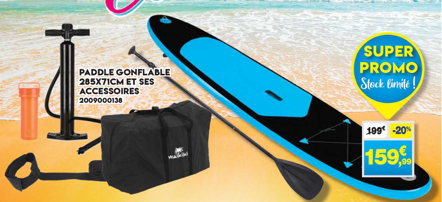 paddle gonflable 285x71cm et ses accessoires