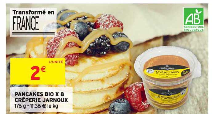 pancakes bio x8 crêperie jarnoux