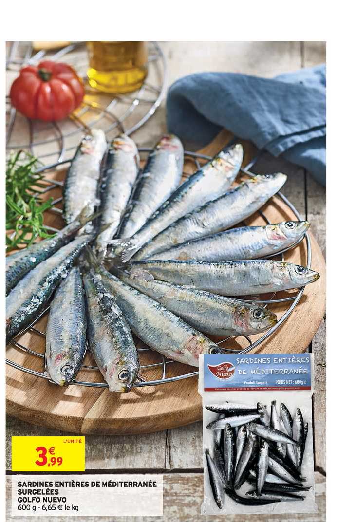 sardines entières de méditerranée surgelées golfo nuevo