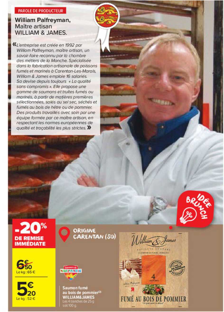 saumon fumé au bois de pommier william & james