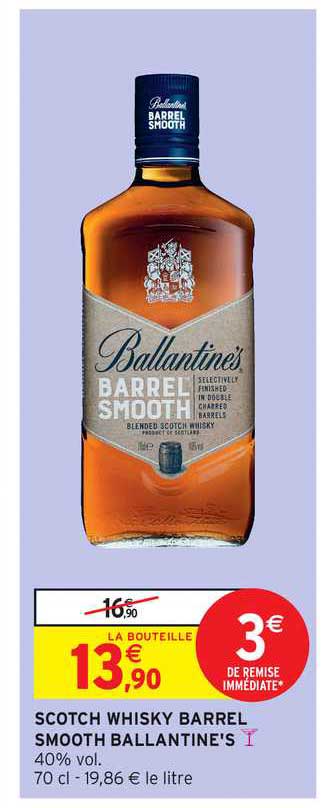 scotch whisky barrel smooth ballantine's