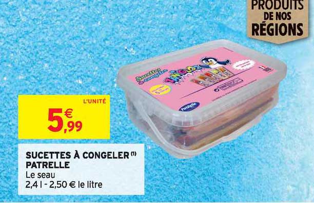 sucettes à congeler patrele