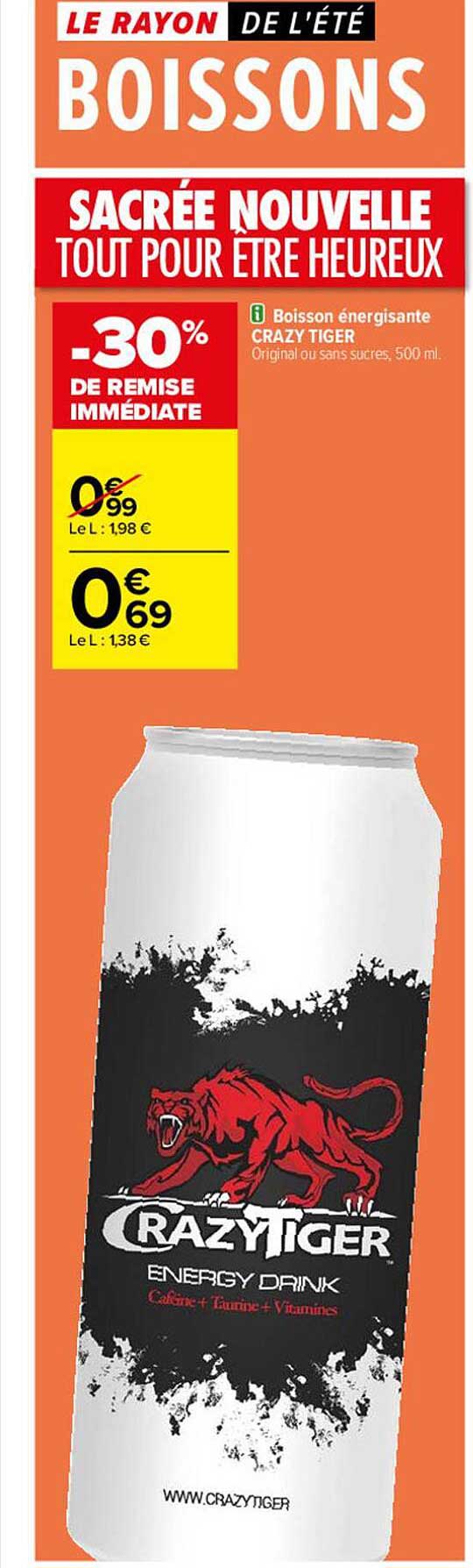 boisson énergisante crazy tiger