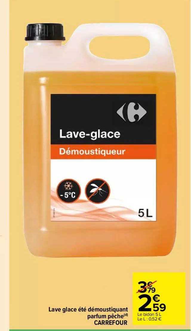 lave glace été démoustiquant parfum pêche carrefour