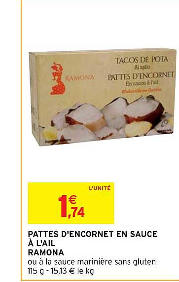 pattes d'encornet en sauce à l'ail ramona