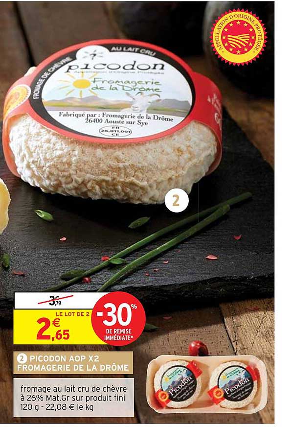 picodon aop x 2 fromagerie de la drôme