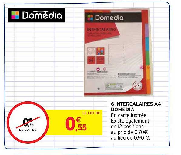 6 Intercalaires A4 Domédia