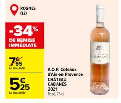 a.o.p. coteaux d'aix-en-provence château cabanes 2021