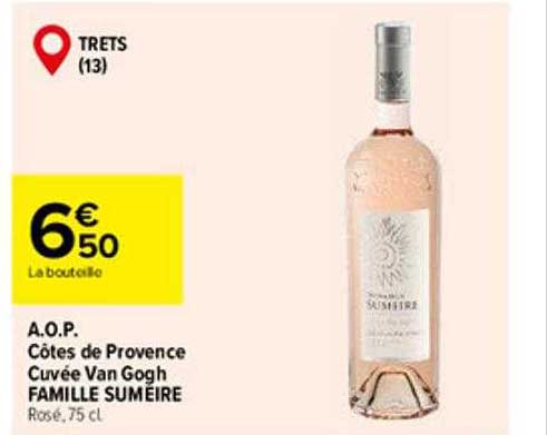 a.o.p. côtes de provence cuvée van gogh famille sumeire