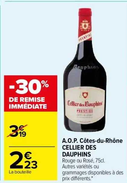 a.o.p. côtes-du-rhône cellier des dauphins