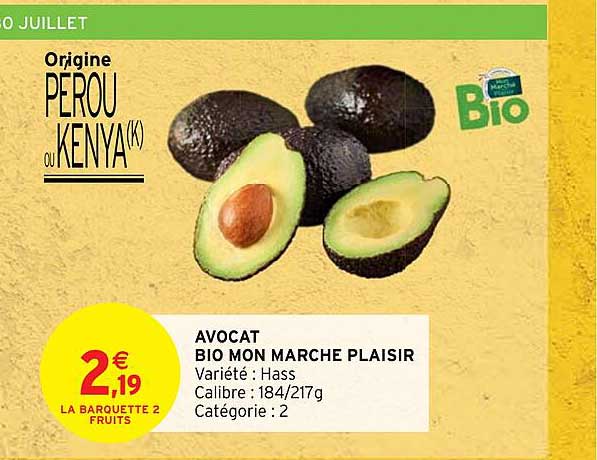 avocat bio mon marché plaisir