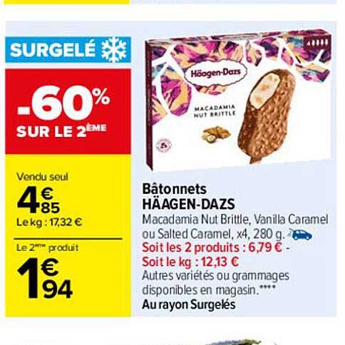 bâtonnets häagen-dazs