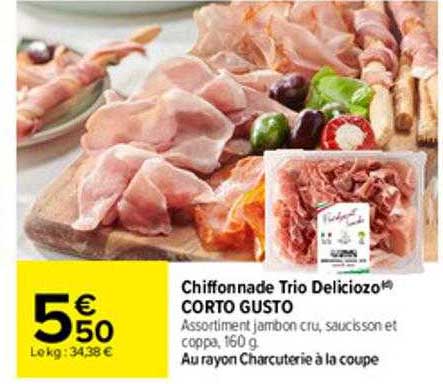 chiffonnade trio deliciozo corto gusto