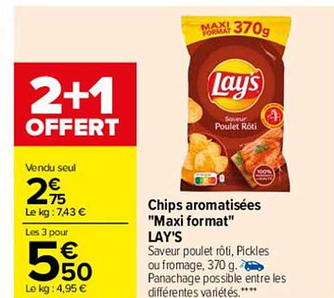 chips aromatisées "maxi format" lay's