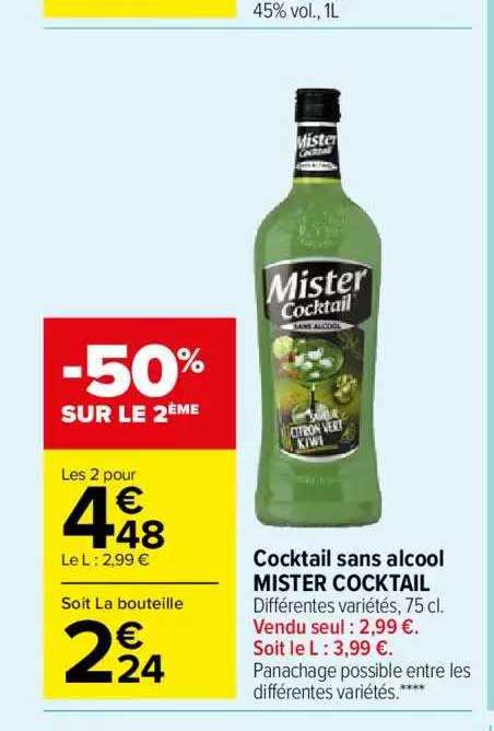 cocktail sans alcool mister cocktail