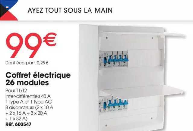 coffret électrique 26 modules