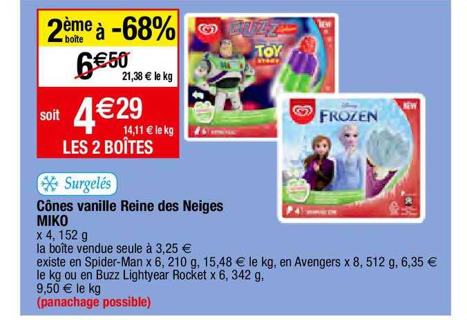 cônes vanille reine des neiges miko