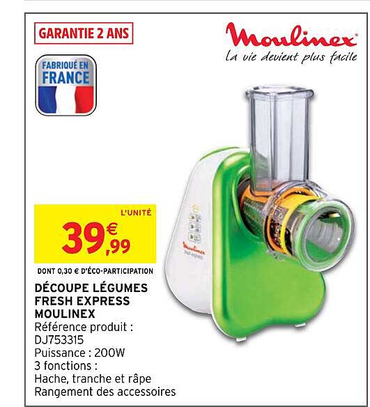 Découpe Légumes Fresh Express Moulinex