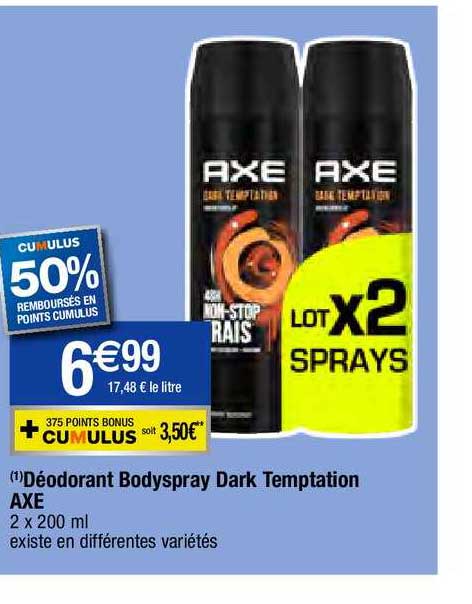 déodorant bodyspray dark temptation axe