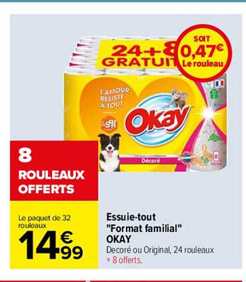 essuie-tout "format familial" okay