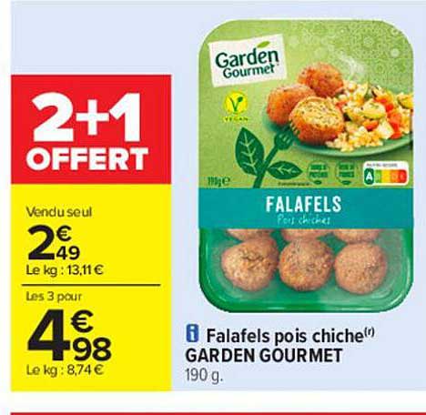 falafels pois chiche garden gourmet