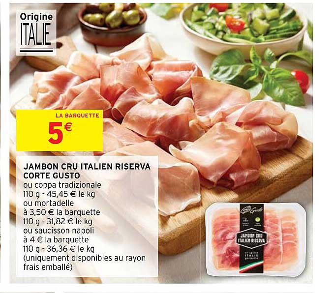 jambon cru italien riserva corte gusto