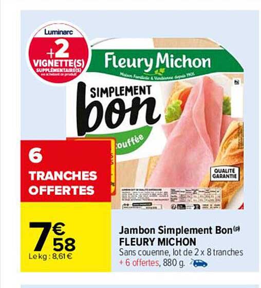 jambon simplement bon fleury michon