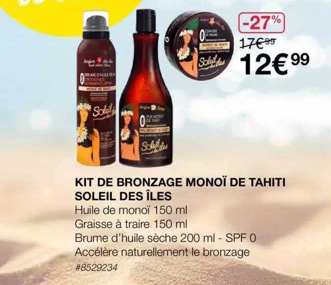 kit de bronzage monoï de tahiti soleil des îles