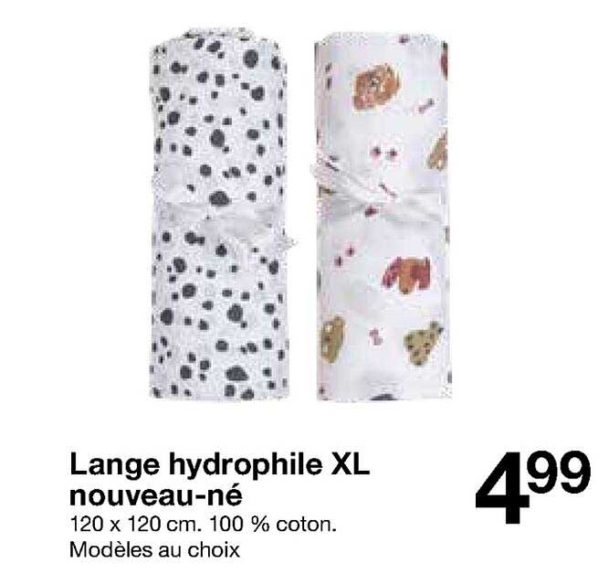 lange hydrophile xl nouveau-né