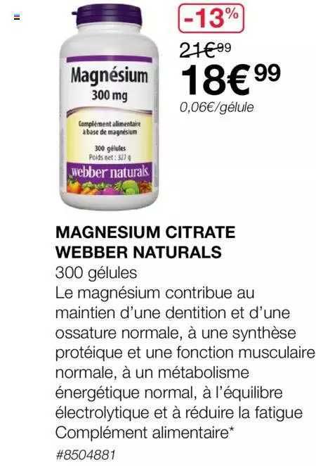 magnesium citrate webber naturals
