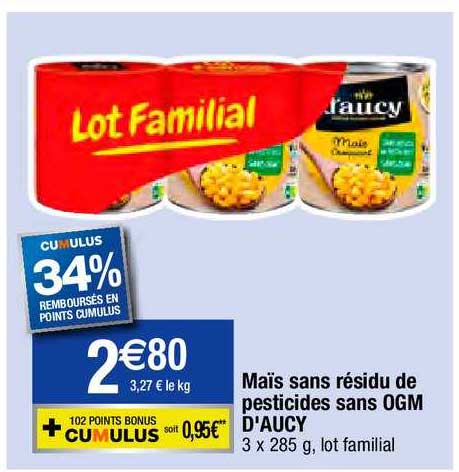 maïs sans résidu de pesticides sans ogm d'aucy