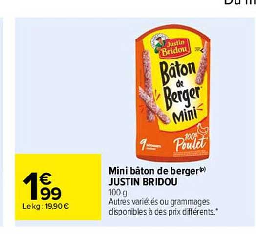 mini bâton de berger justin bridou